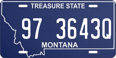 MT license plate 973643Q