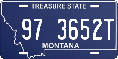 MT license plate 973652T