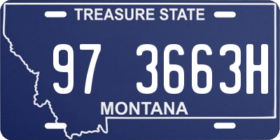 MT license plate 973663H