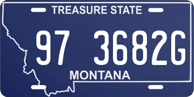 MT license plate 973682G