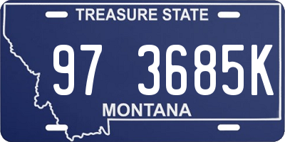 MT license plate 973685K