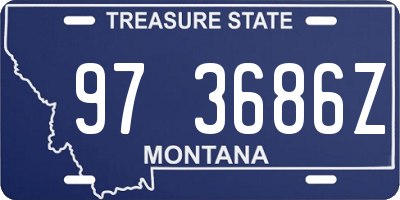 MT license plate 973686Z