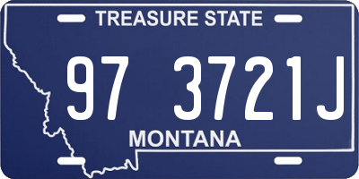 MT license plate 973721J