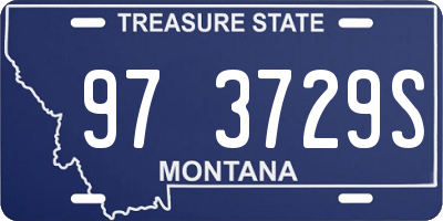 MT license plate 973729S