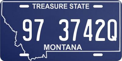 MT license plate 973742Q