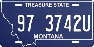MT license plate 973742U