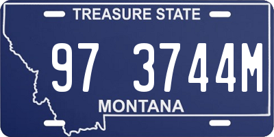 MT license plate 973744M