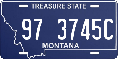 MT license plate 973745C