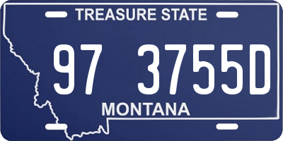 MT license plate 973755D