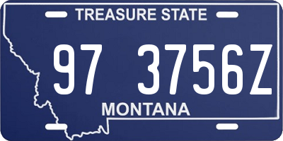 MT license plate 973756Z