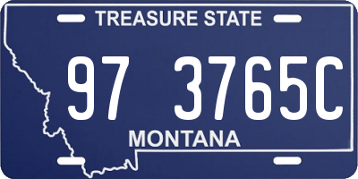 MT license plate 973765C