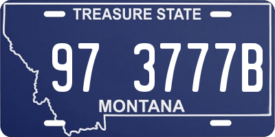 MT license plate 973777B