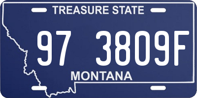 MT license plate 973809F