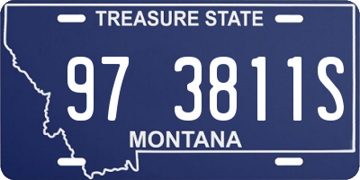 MT license plate 973811S