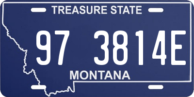 MT license plate 973814E