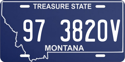 MT license plate 973820V