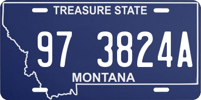 MT license plate 973824A