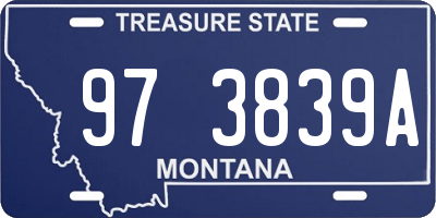 MT license plate 973839A