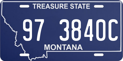 MT license plate 973840C