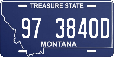 MT license plate 973840D