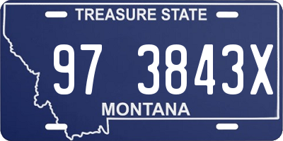 MT license plate 973843X
