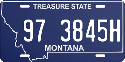 MT license plate 973845H