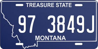 MT license plate 973849J