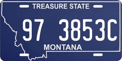 MT license plate 973853C