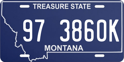 MT license plate 973860K