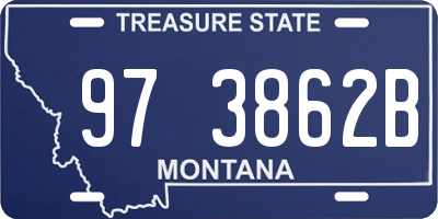 MT license plate 973862B
