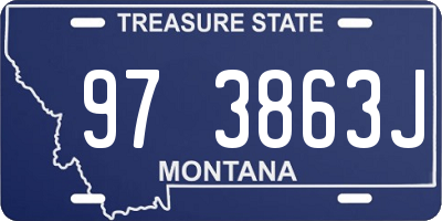 MT license plate 973863J