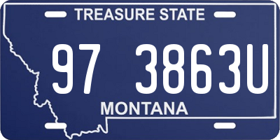 MT license plate 973863U