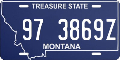 MT license plate 973869Z