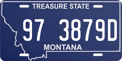 MT license plate 973879D