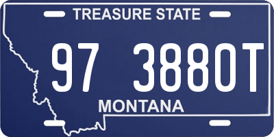MT license plate 973880T