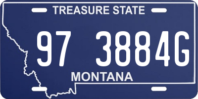 MT license plate 973884G