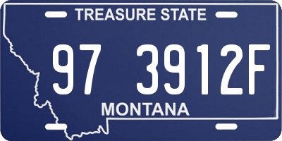 MT license plate 973912F