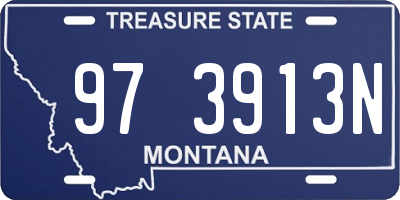 MT license plate 973913N