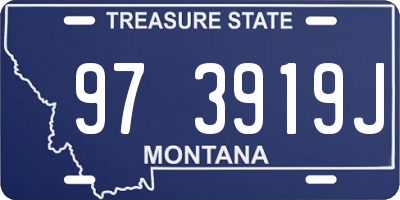 MT license plate 973919J