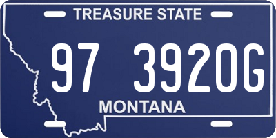 MT license plate 973920G