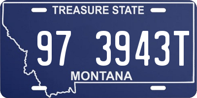 MT license plate 973943T