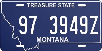 MT license plate 973949Z