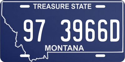 MT license plate 973966D