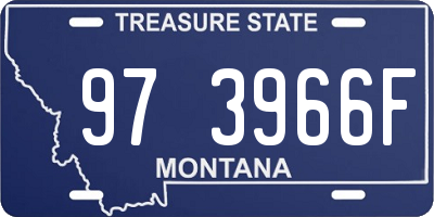 MT license plate 973966F