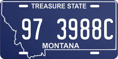 MT license plate 973988C