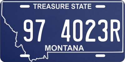 MT license plate 974023R