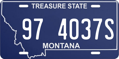 MT license plate 974037S