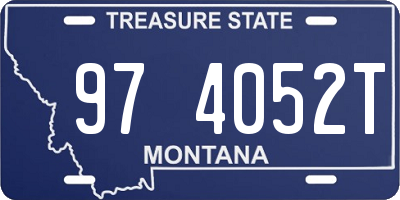 MT license plate 974052T