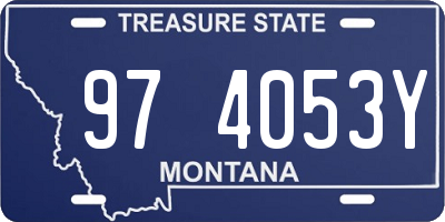MT license plate 974053Y