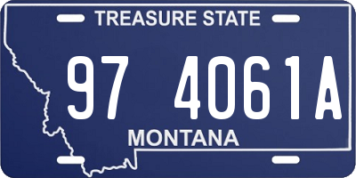 MT license plate 974061A